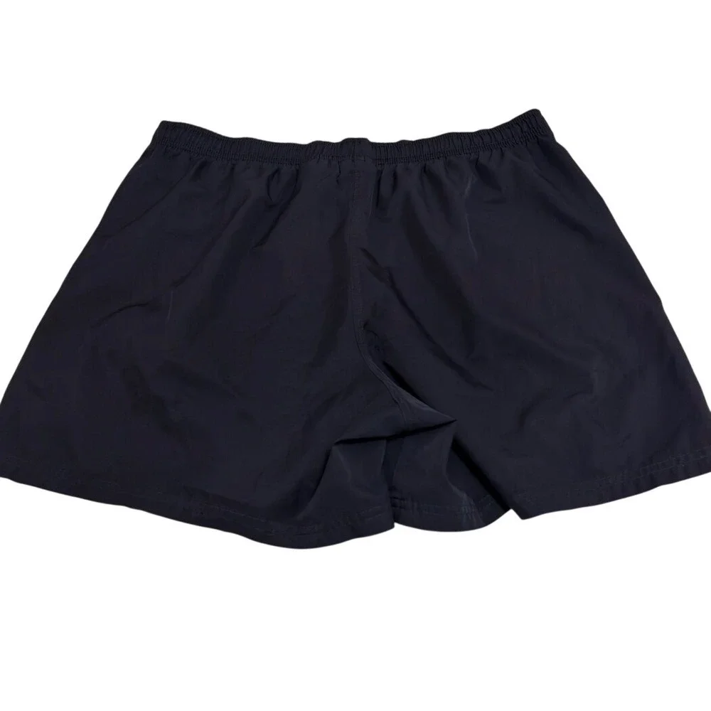 Vintage Nike Running Shorts Boys Youth L 12-14 Navy Blue Silver Tag Y2K Athletic